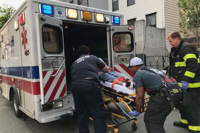 One of several overdose victims on Jefferson Street on Sunday afternoon
